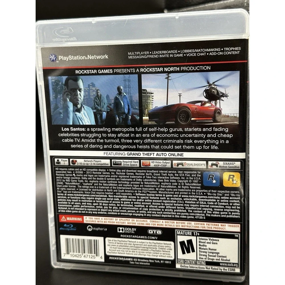 PS3 GTA V Grand Theft Auto V 2013‎ Complete With Manual And Paperwork READ